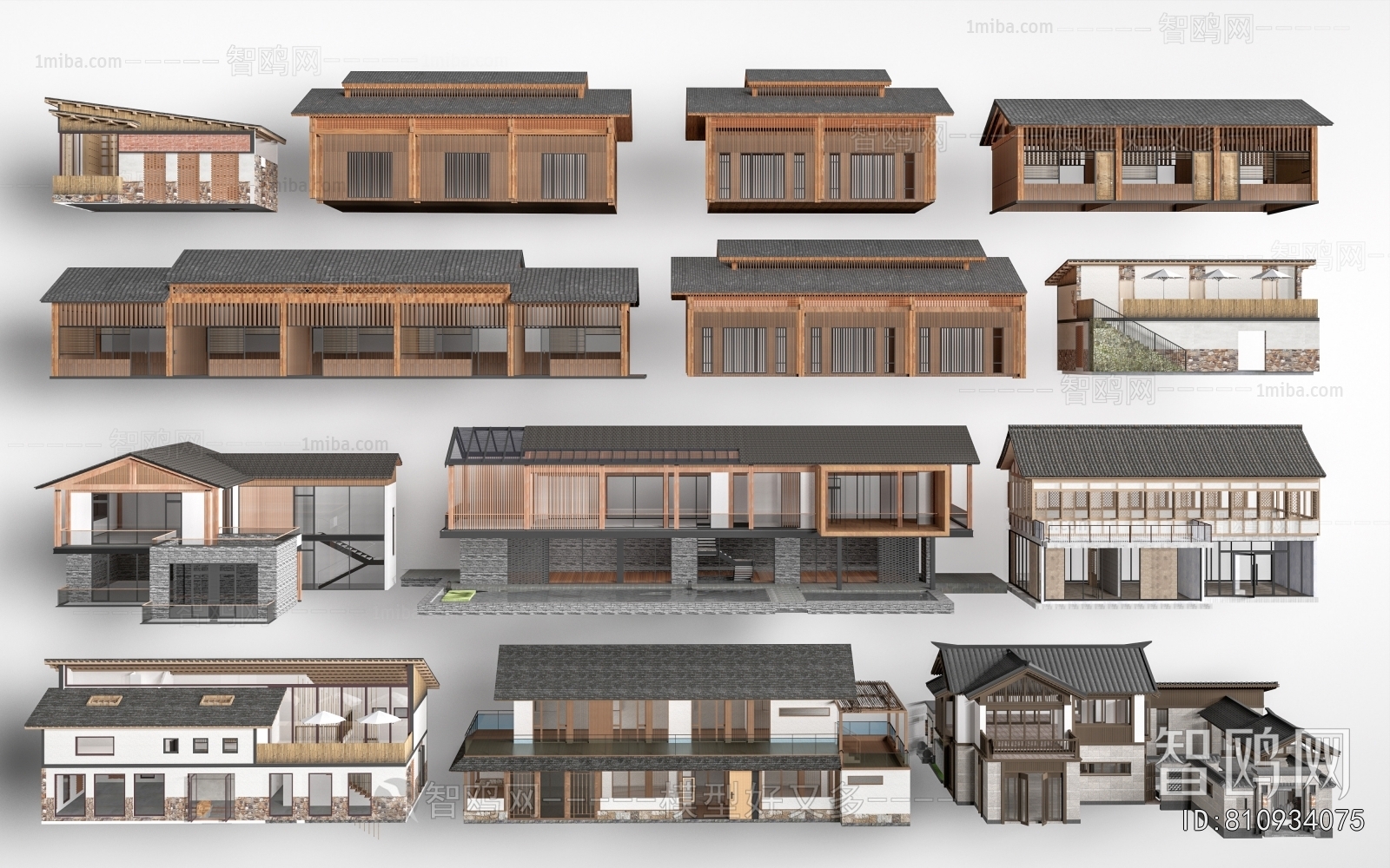 New Chinese Style Appearance Of Commercial Building