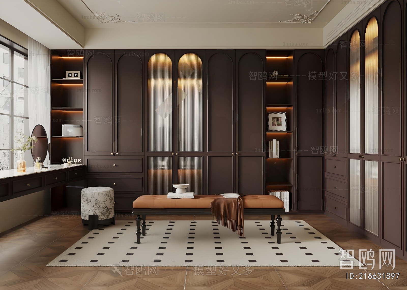 French Style Clothes Storage Area