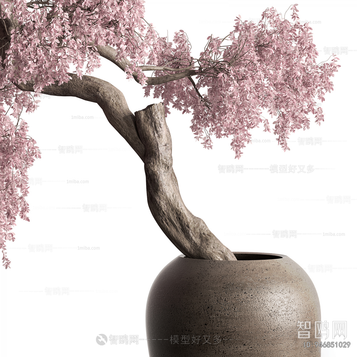 Modern Potted Green Plant