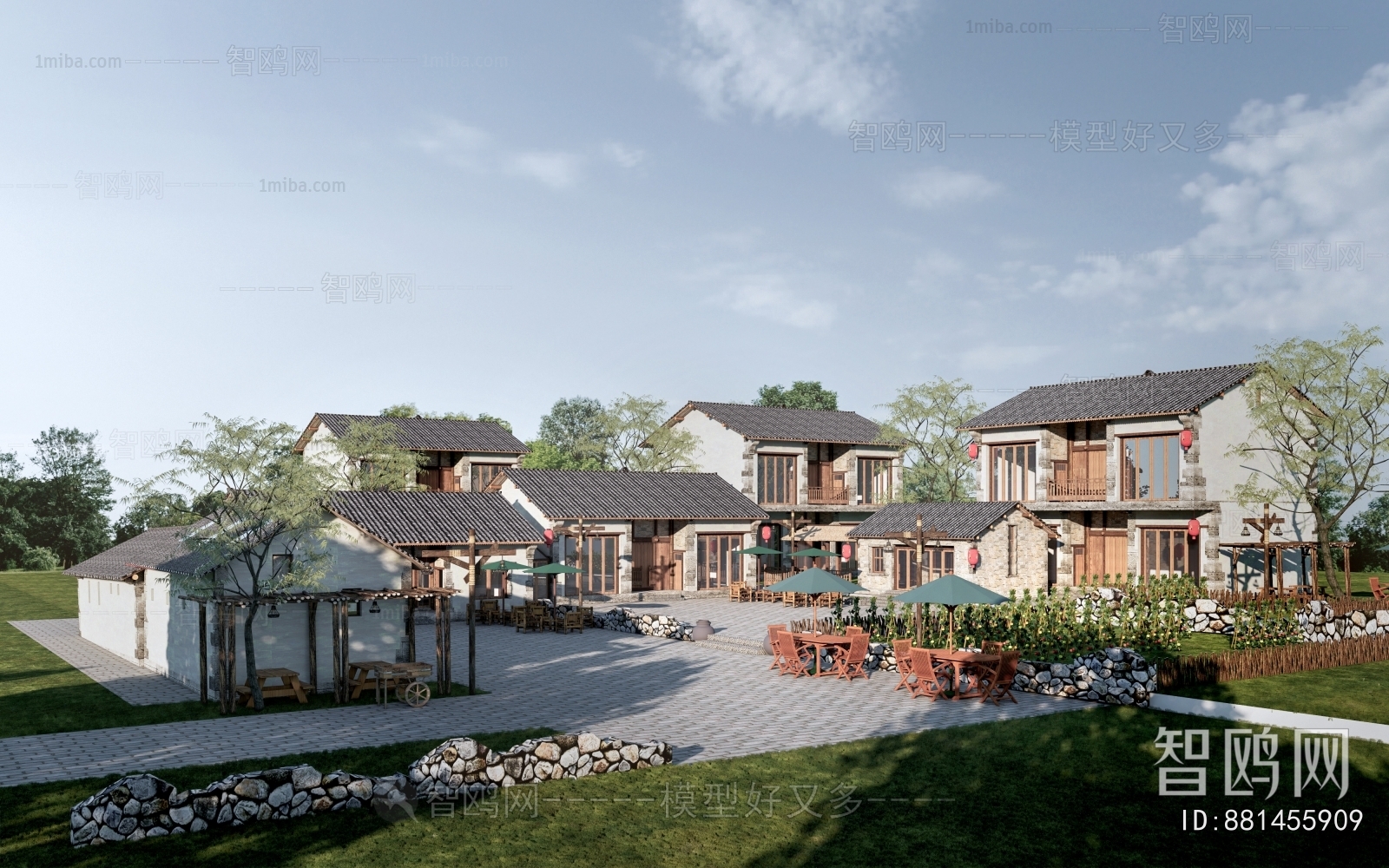 New Chinese Style Appearance Of Commercial Building