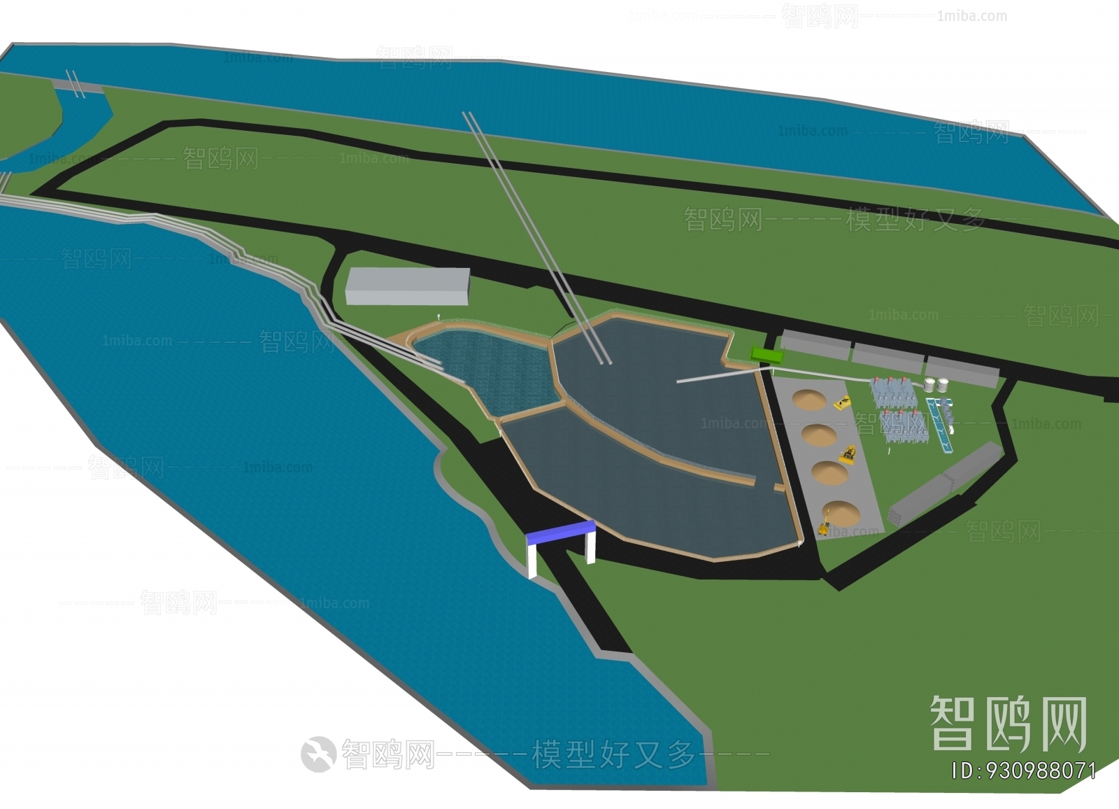 Modern Architectural Bird's-eye View Planning