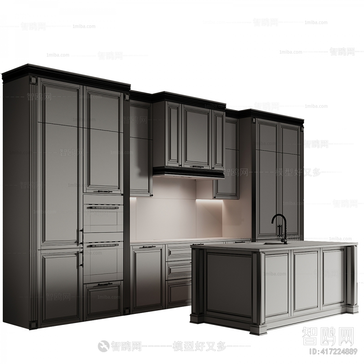 Simple European Style Kitchen Cabinet