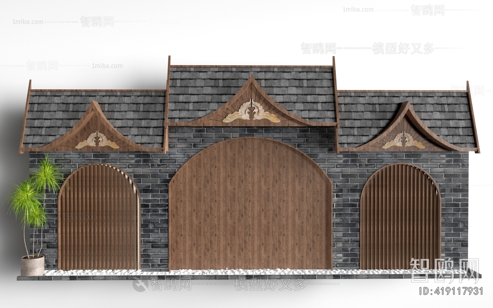 New Chinese Style TV Wall