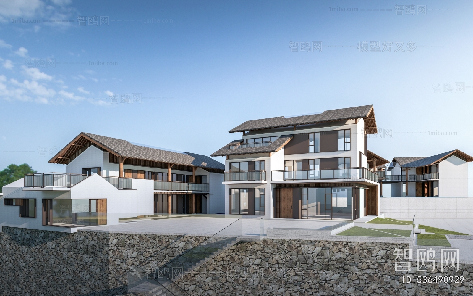 New Chinese Style Appearance Of Commercial Building