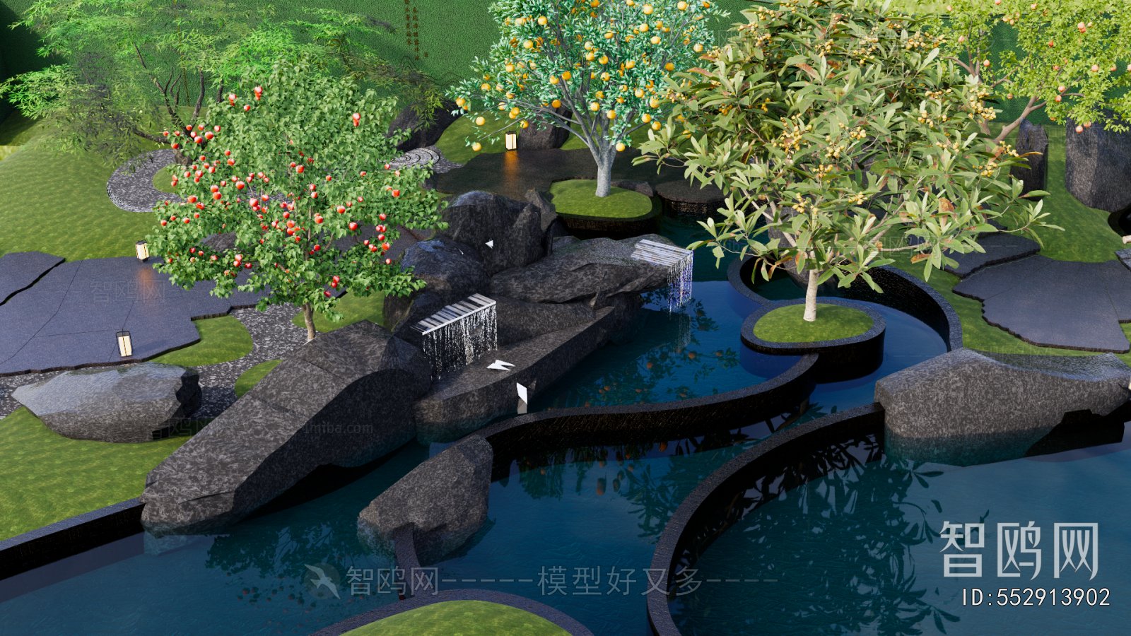 New Chinese Style Courtyard/landscape