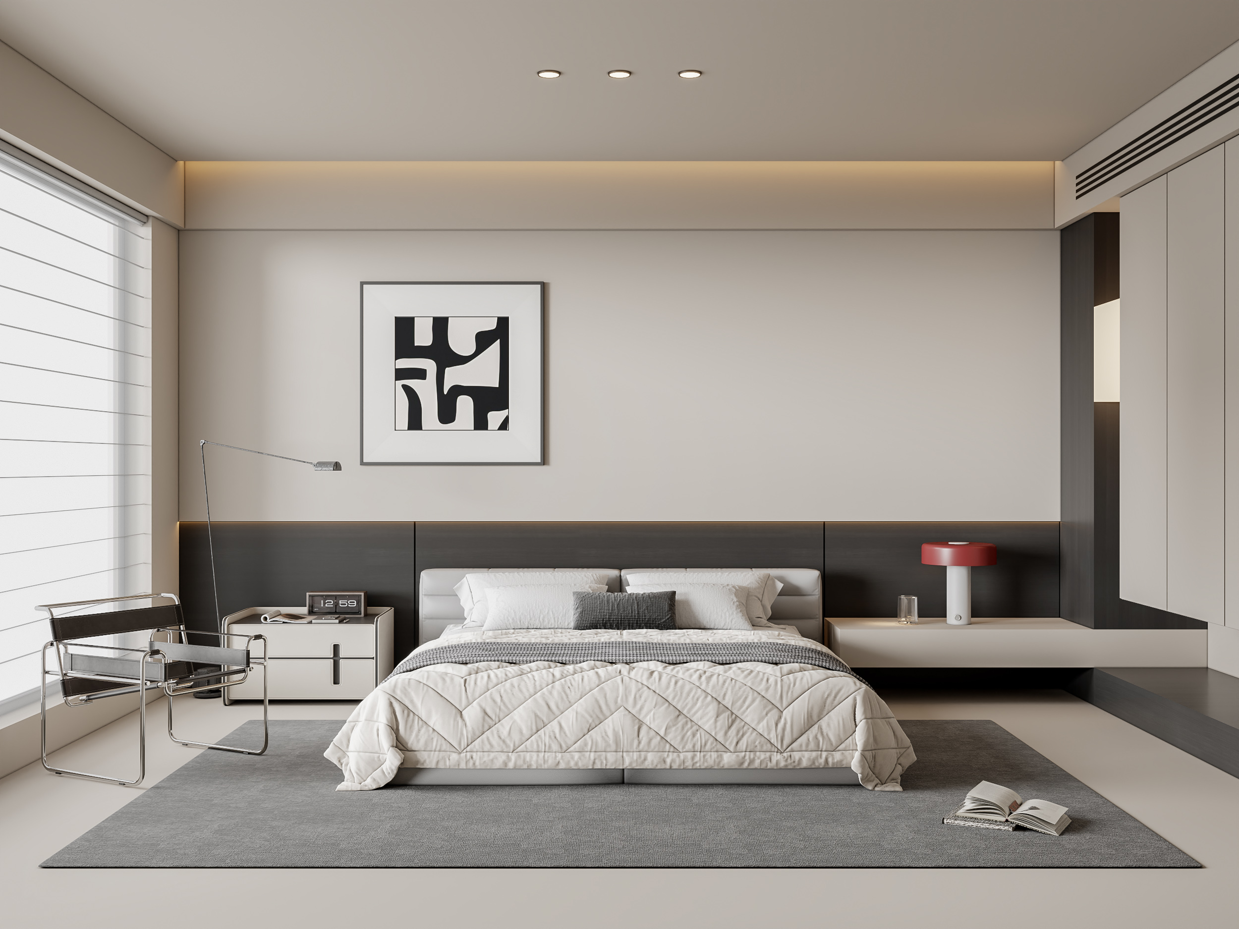 现代卧室su模型下载