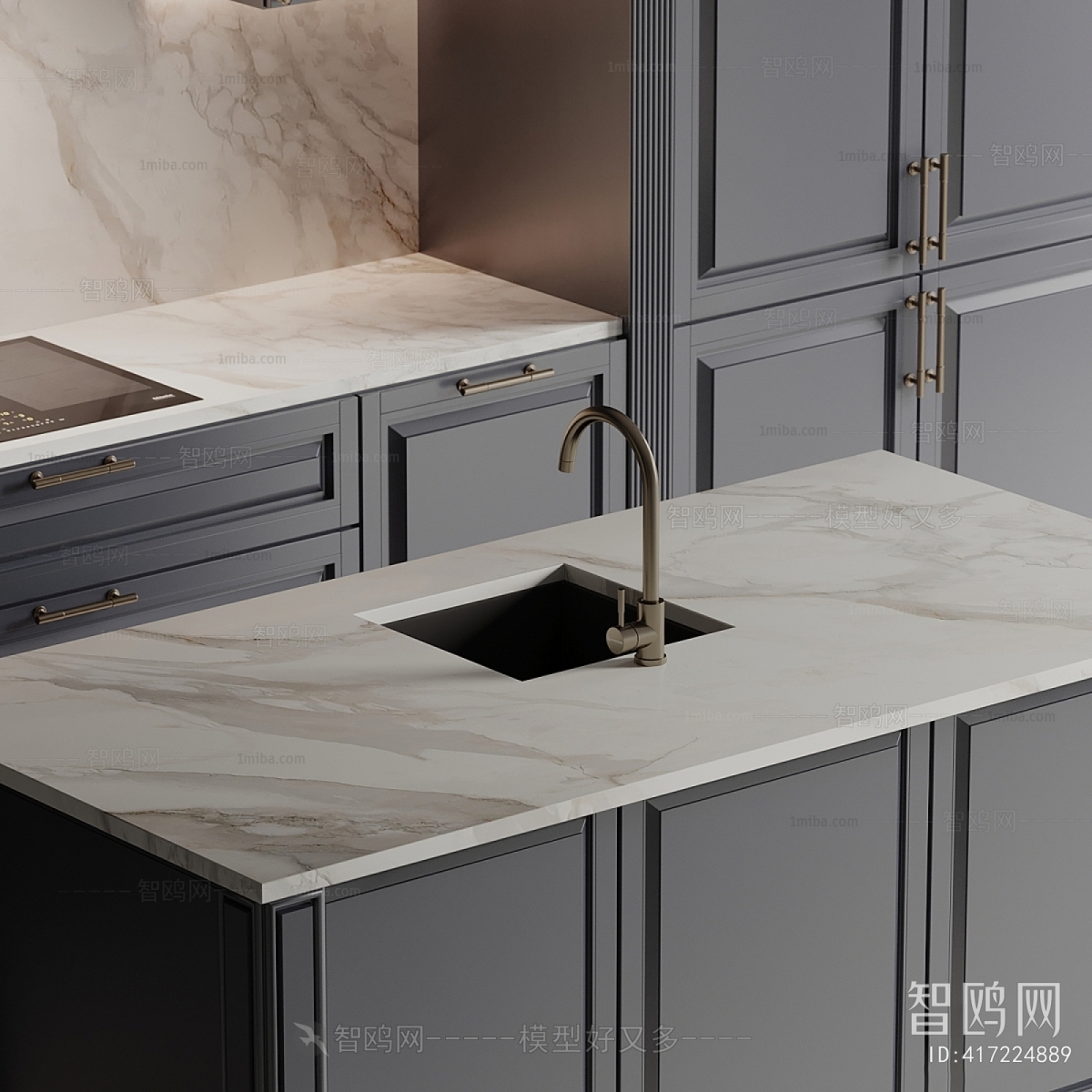 Simple European Style Kitchen Cabinet