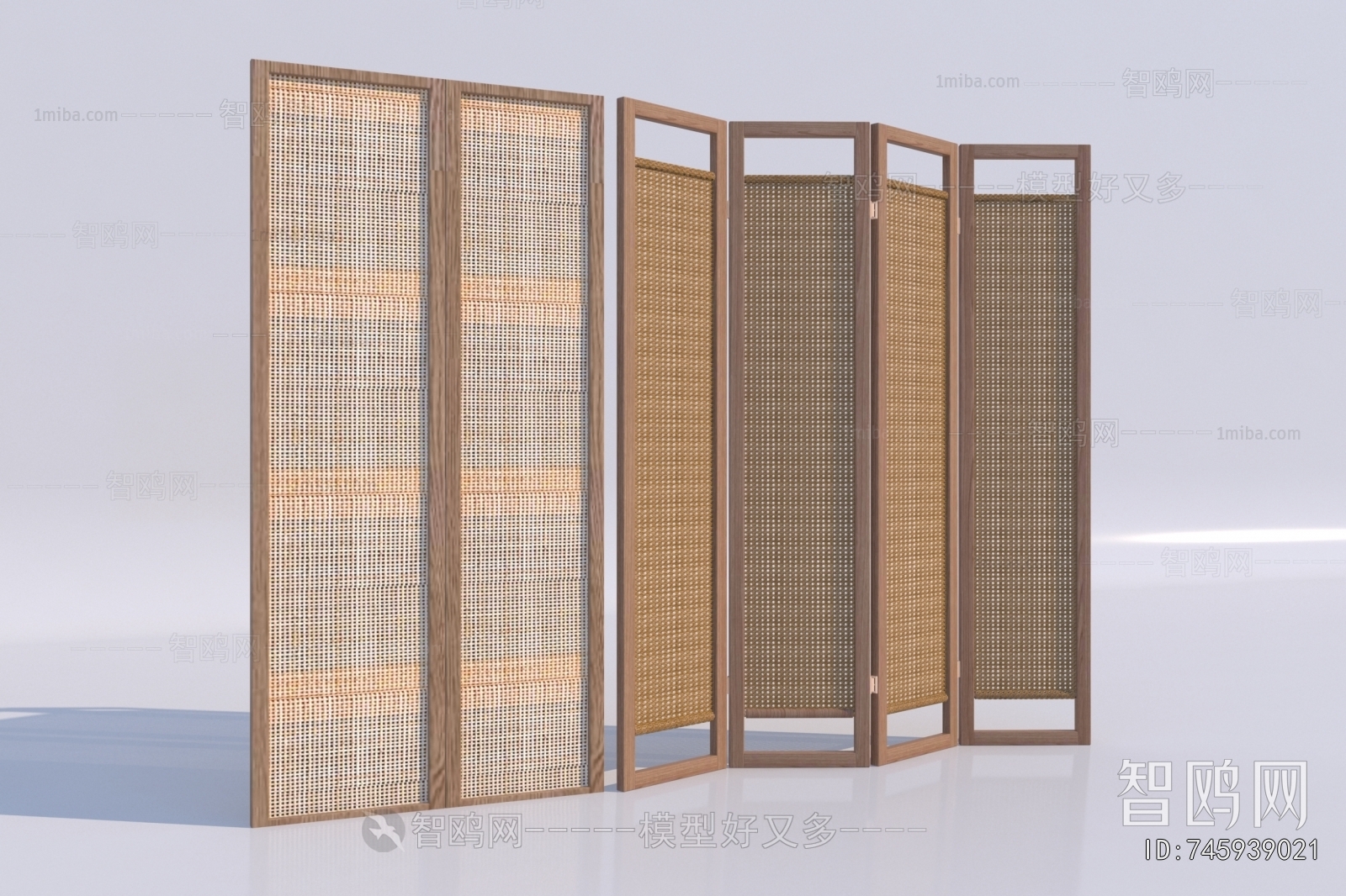 Wabi-sabi Style Wooden Screen Partition