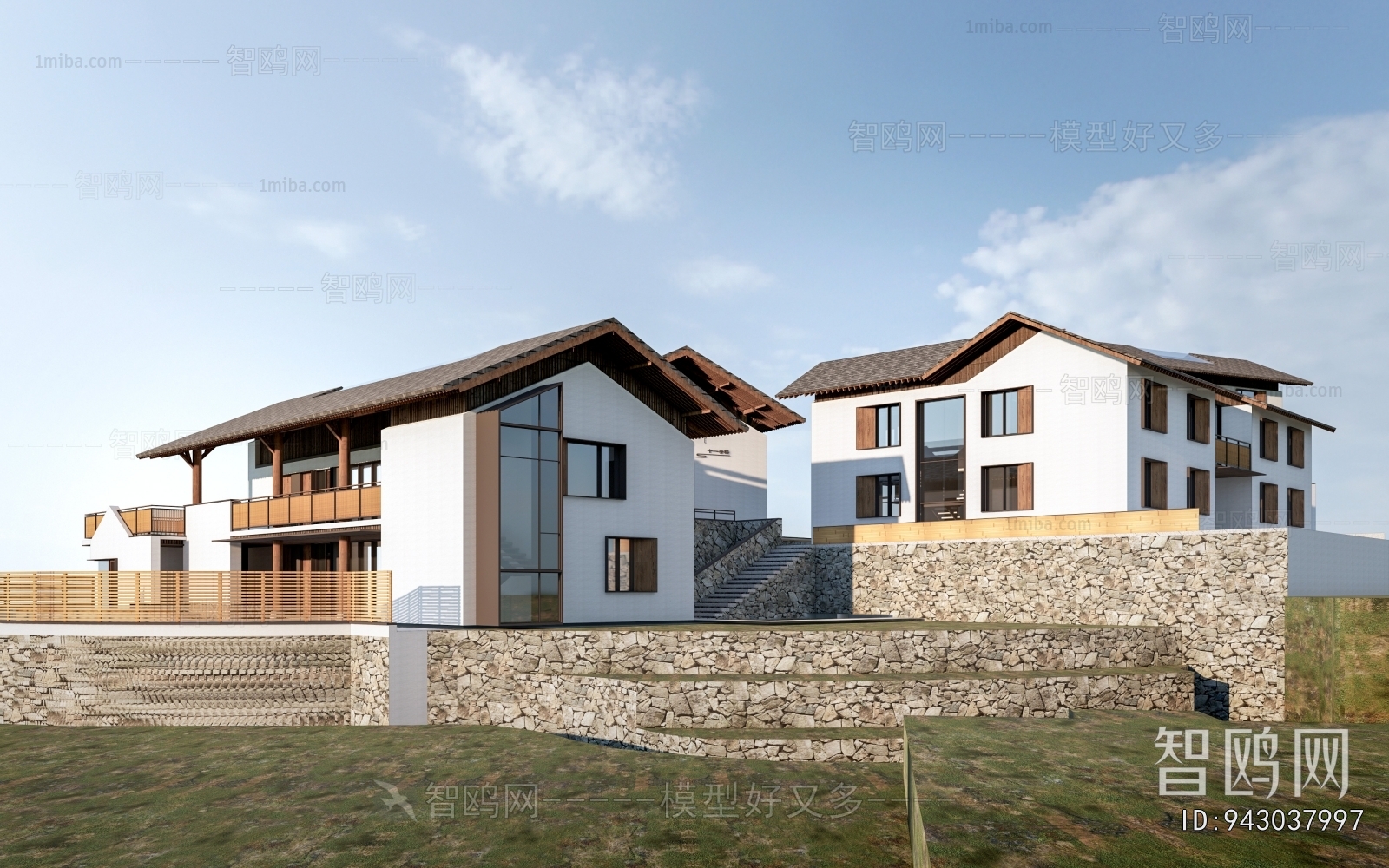 New Chinese Style Building Appearance