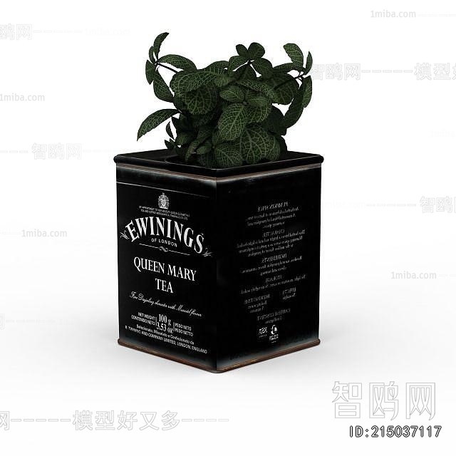 Modern Potted Green Plant