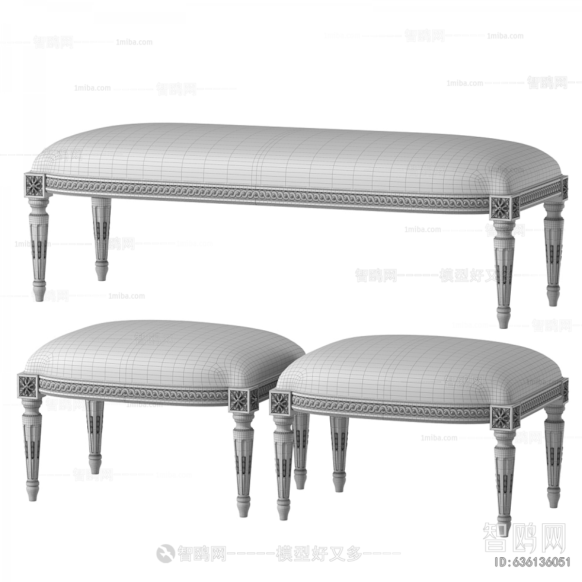 French Style Stool For Changing Shoes