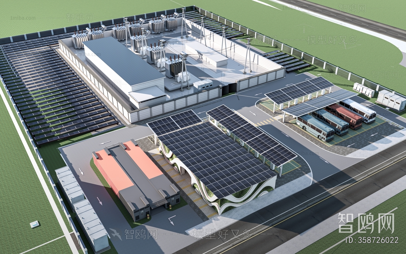 Modern Architectural Bird's-eye View Planning