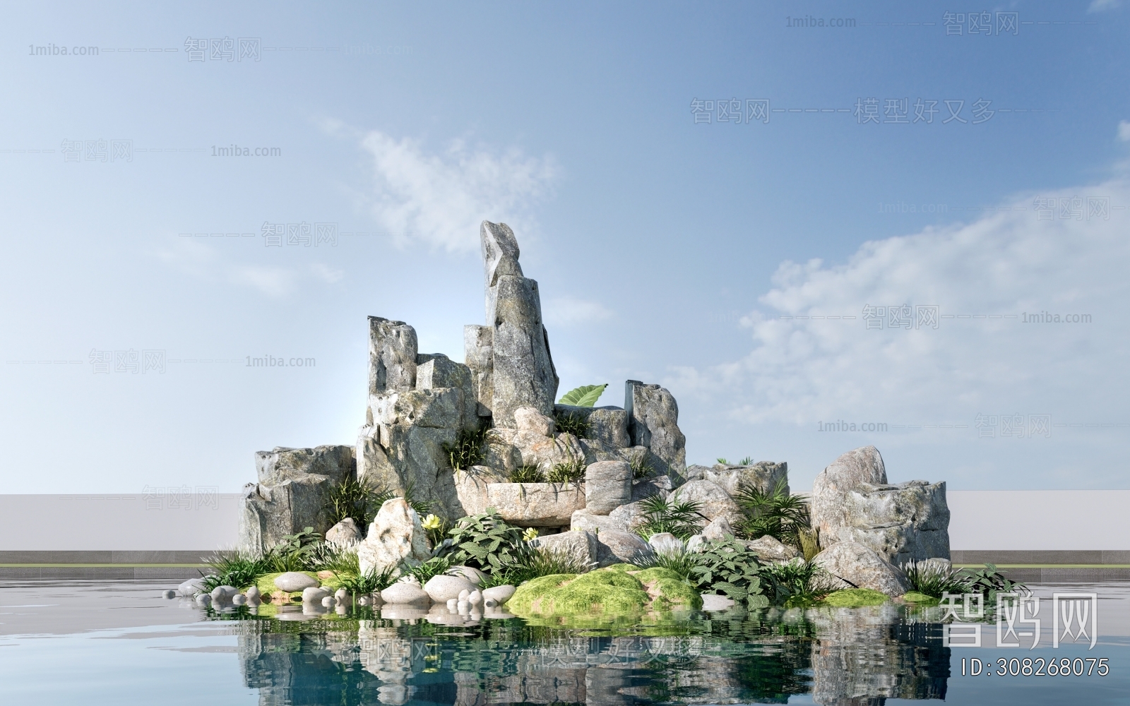 Modern Rockery Waterscape