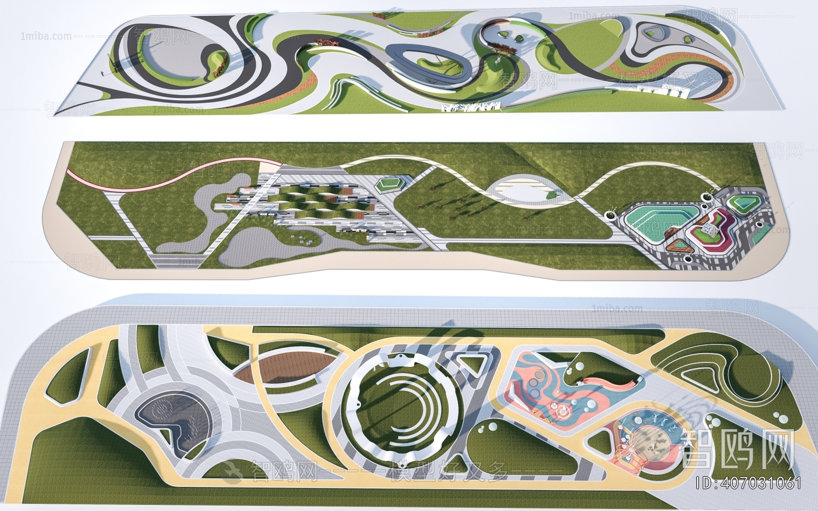 Modern Park Landscape