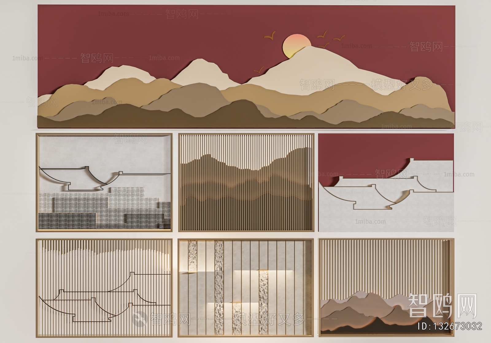 New Chinese Style TV Wall