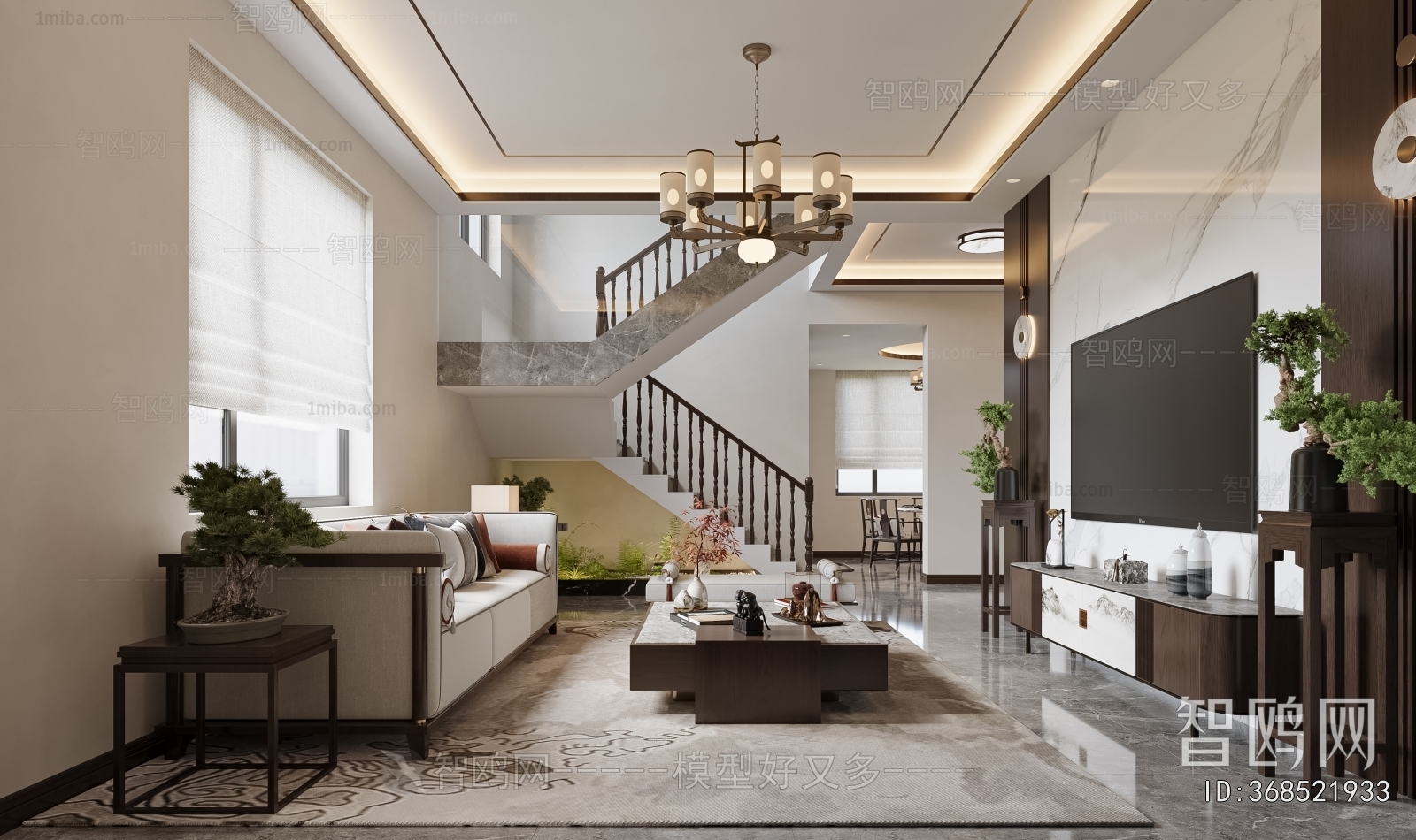 New Chinese Style Dining Room