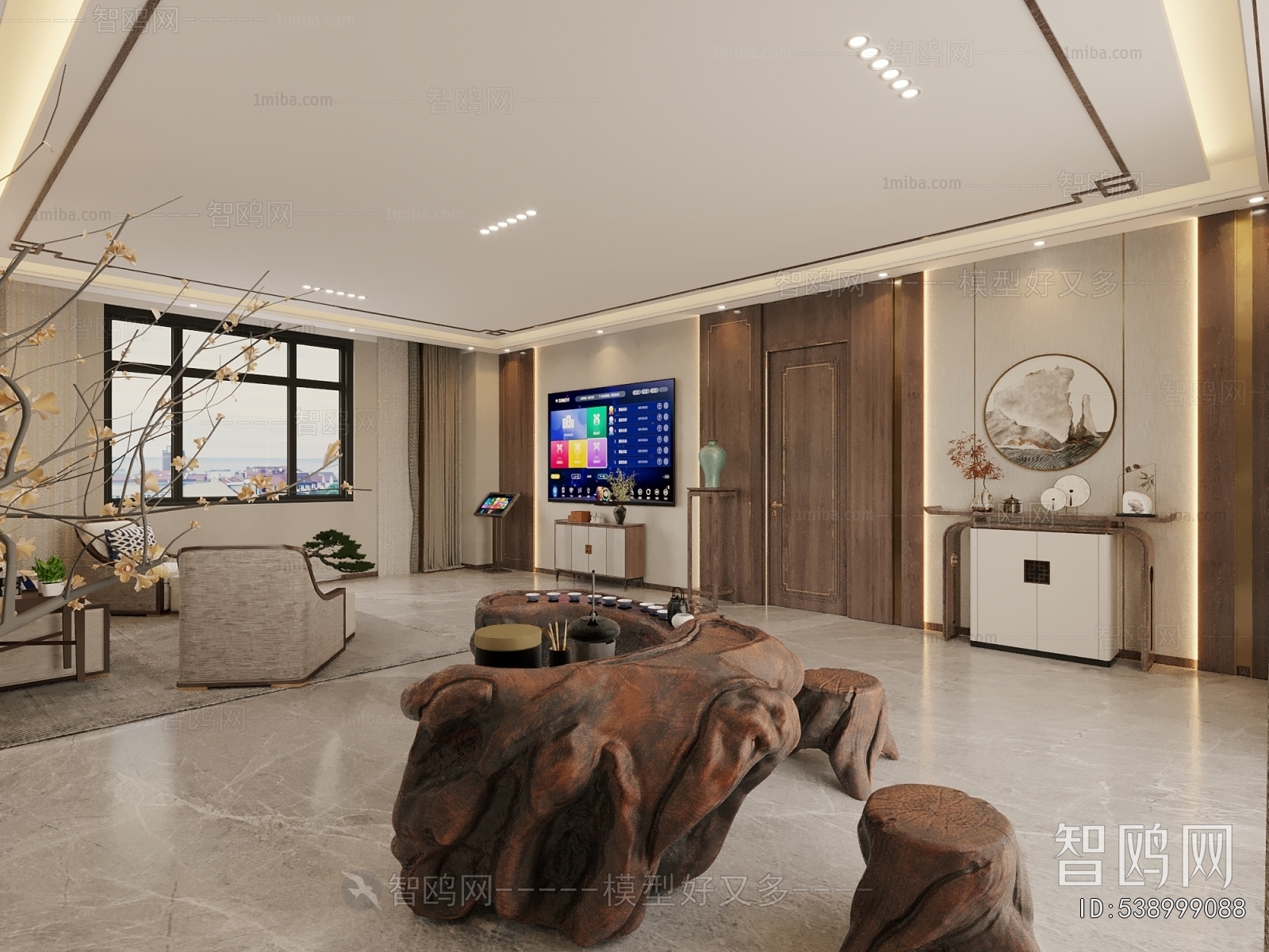 New Chinese Style Reception Room