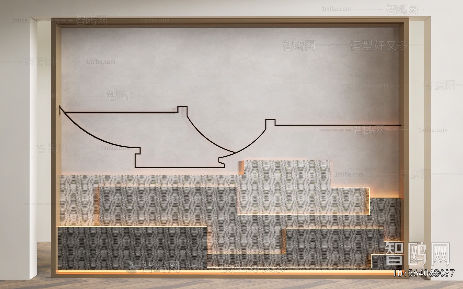 New Chinese Style TV Wall