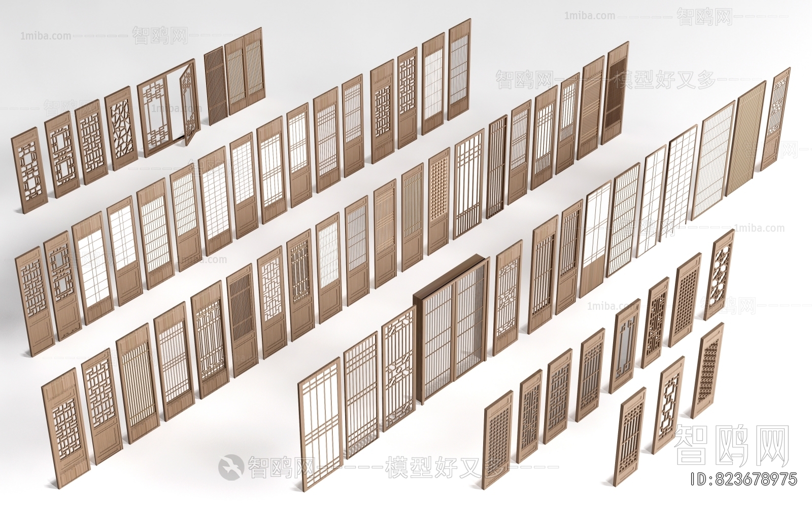 New Chinese Style Wooden Screen Partition