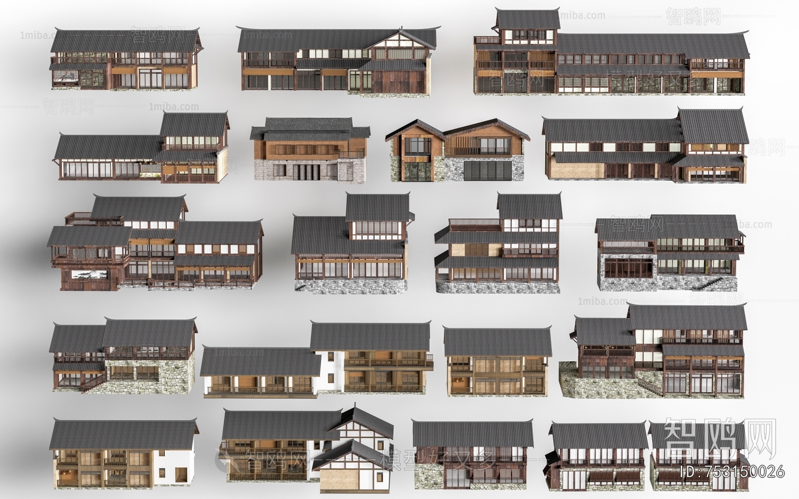 New Chinese Style Appearance Of Commercial Building