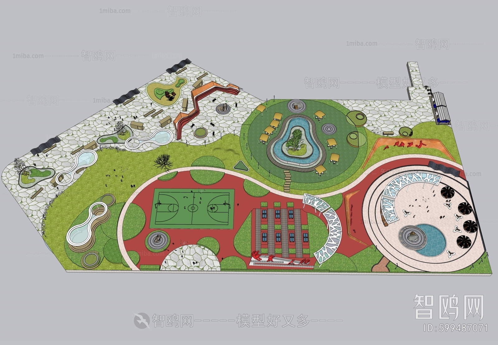 Modern Park Landscape