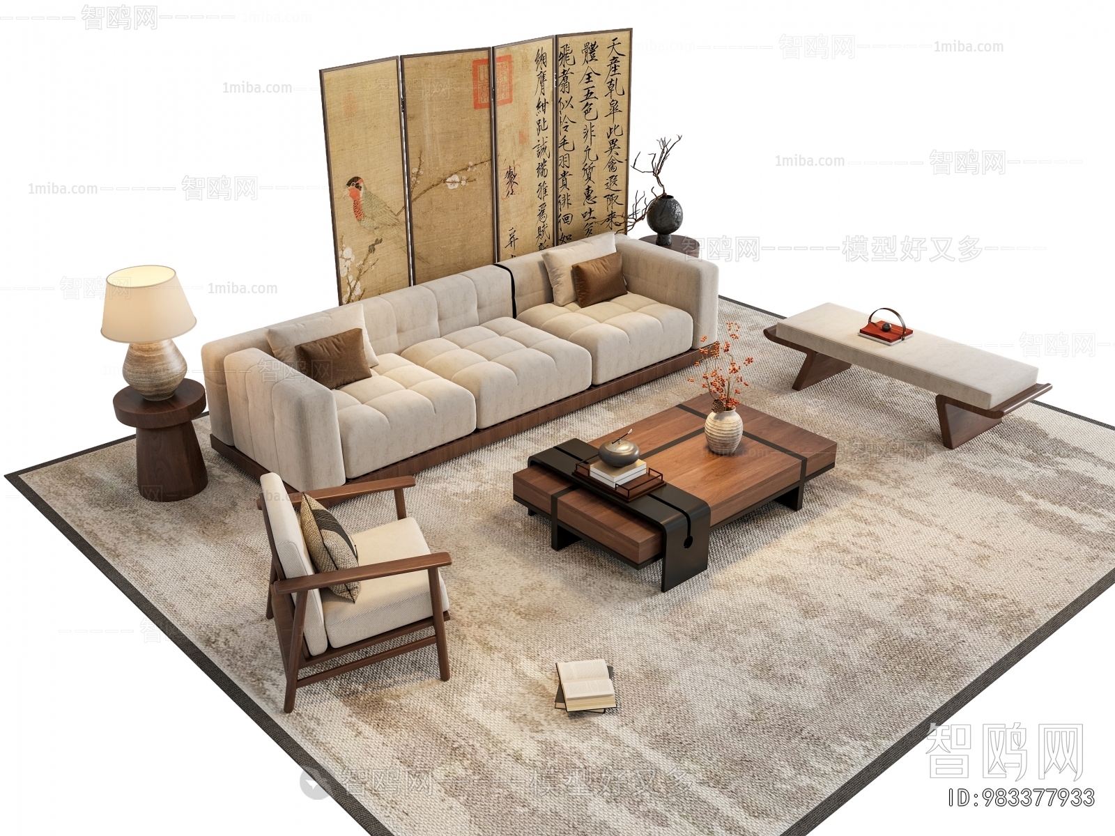New Chinese Style Sofa Combination