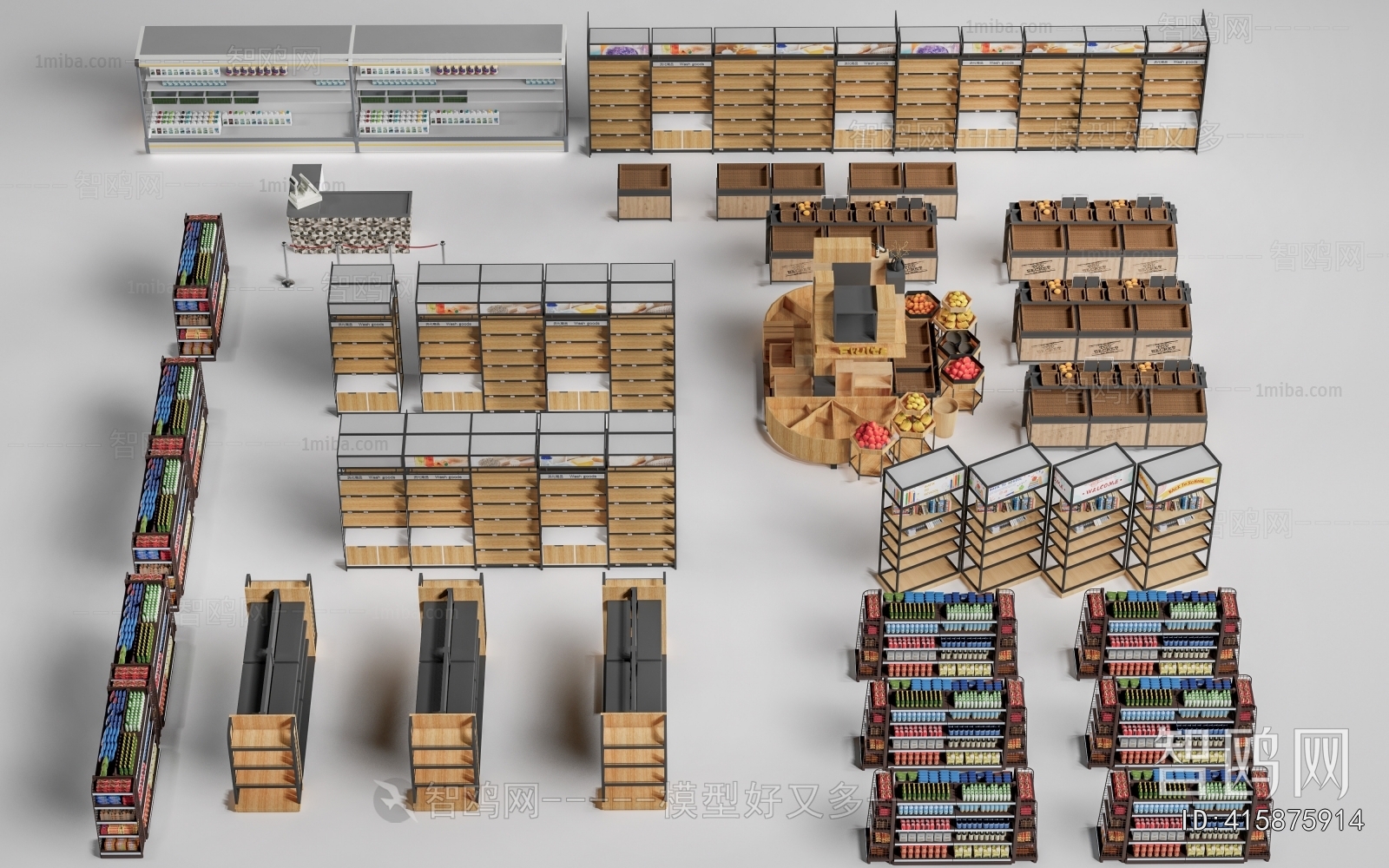 Modern Supermarket Shelf