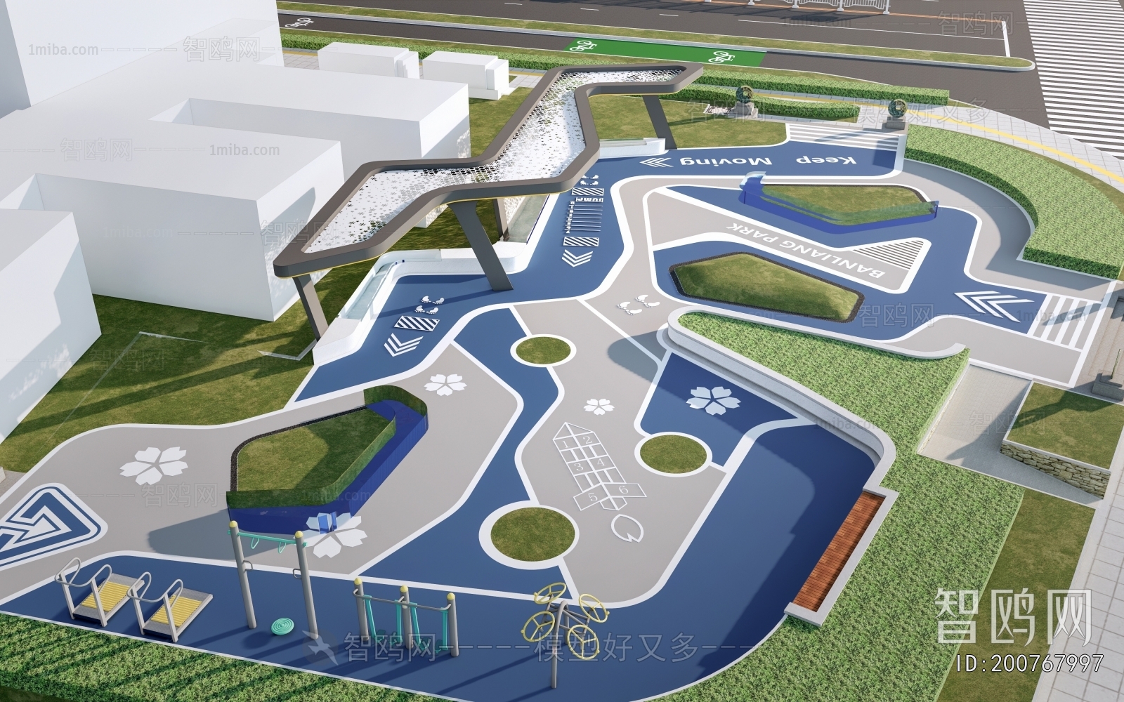 Modern Park Landscape