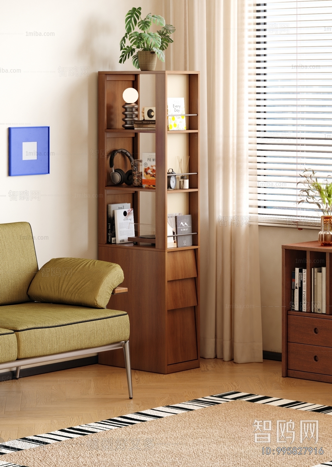 Modern Wabi-sabi Style Decorative Cabinet