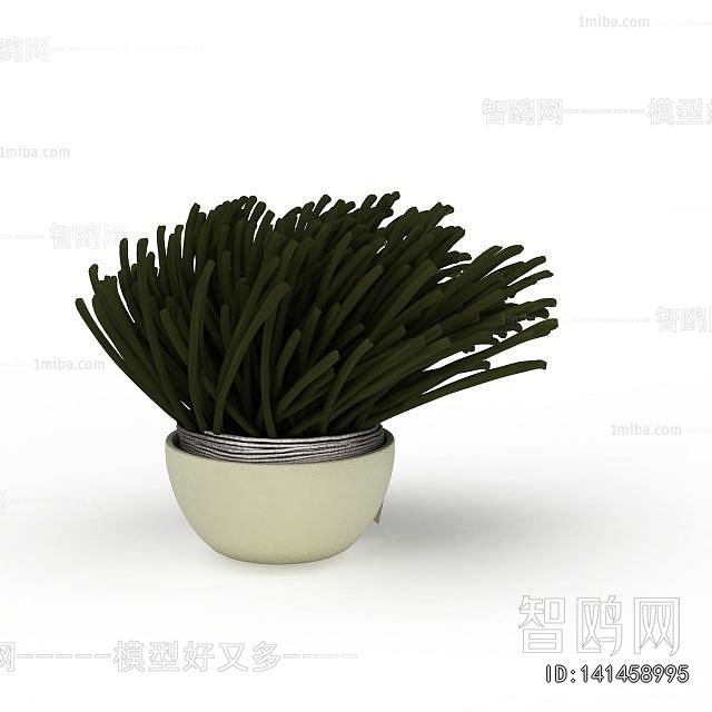 Modern Potted Green Plant