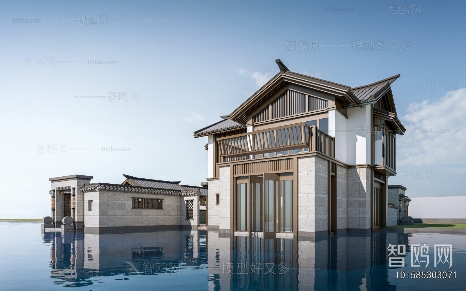 New Chinese Style Building Appearance