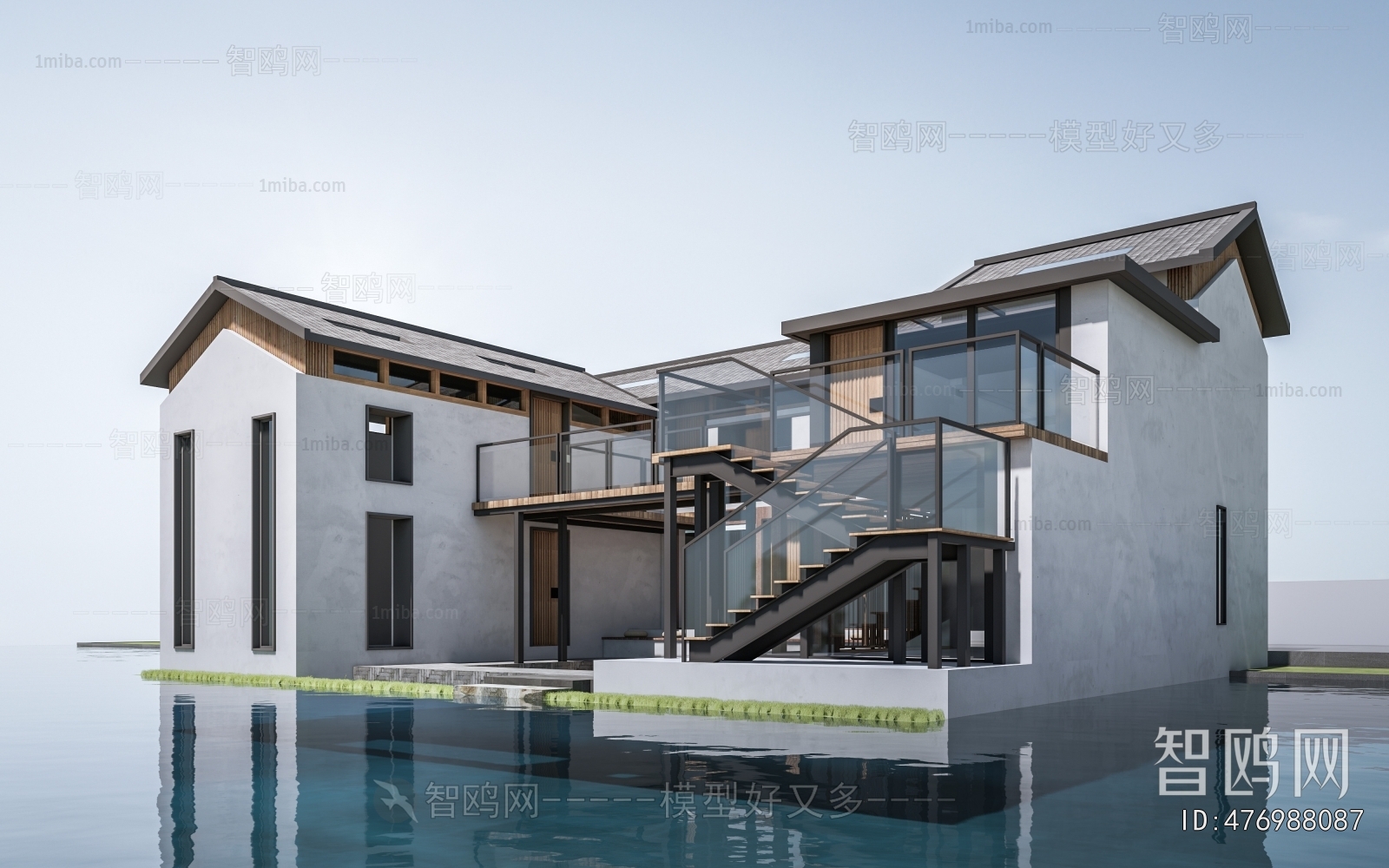 New Chinese Style Appearance Of Commercial Building