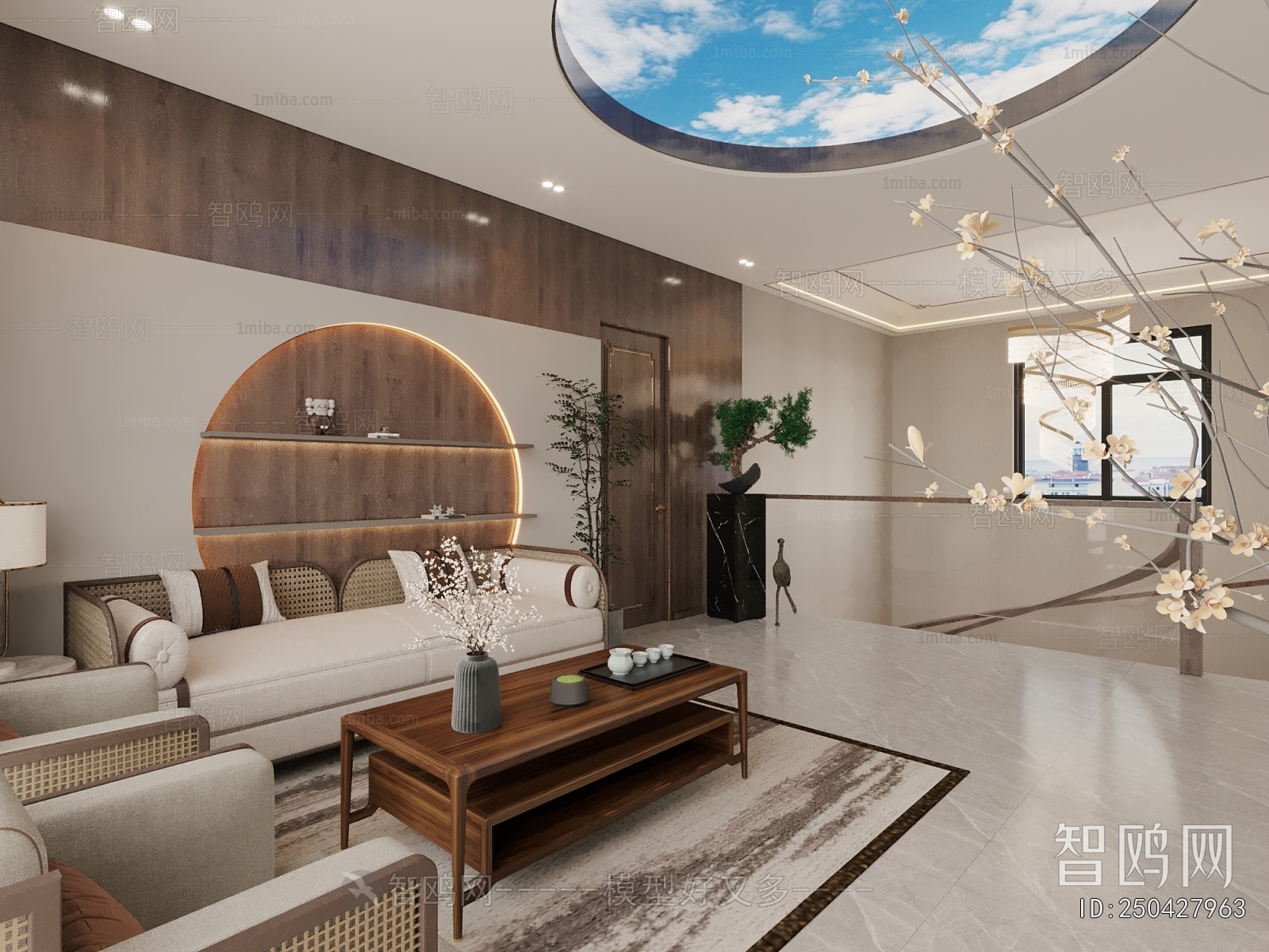 New Chinese Style A Living Room