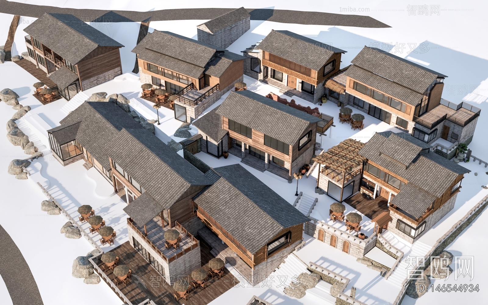 New Chinese Style Appearance Of Commercial Building