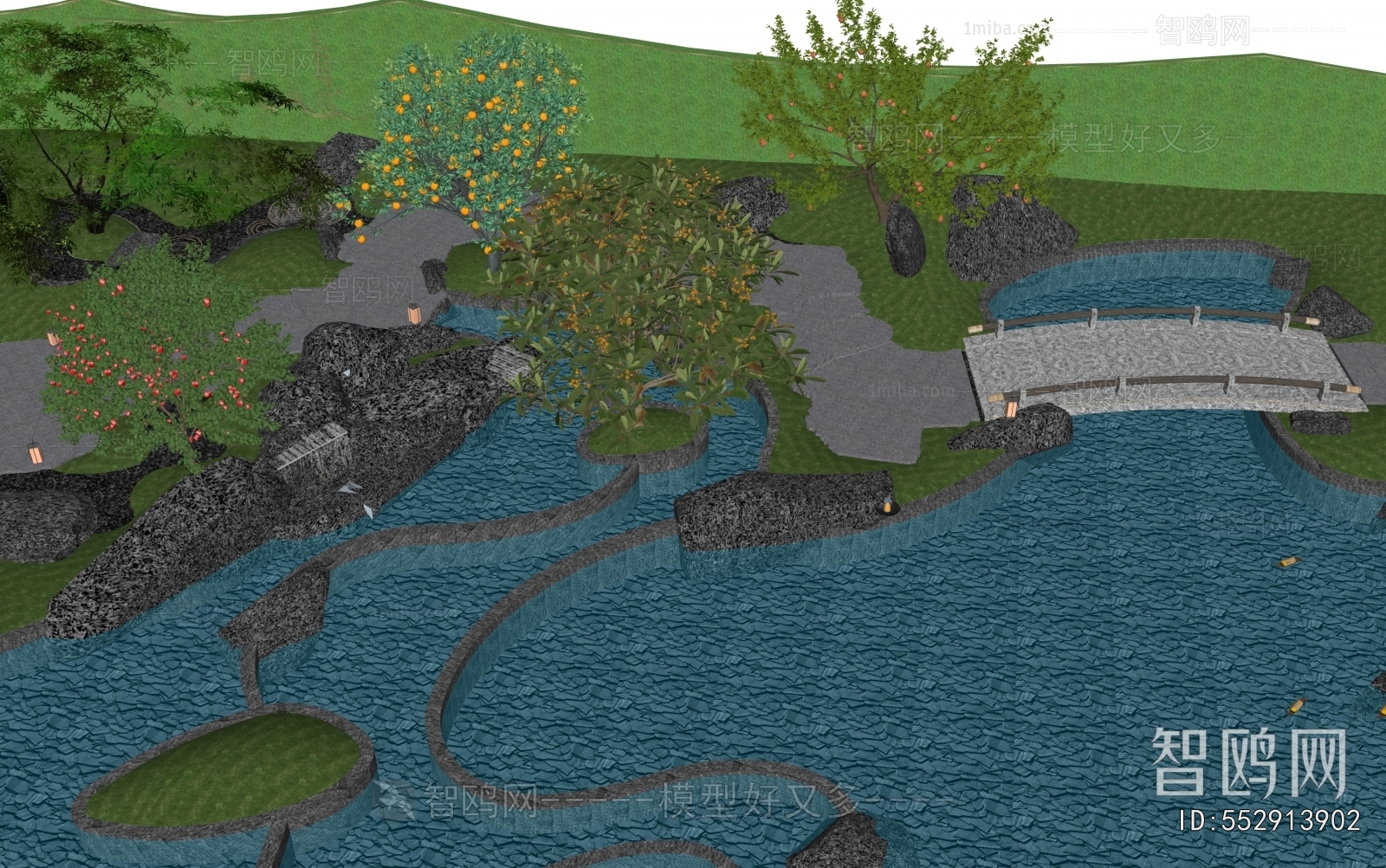 New Chinese Style Courtyard/landscape