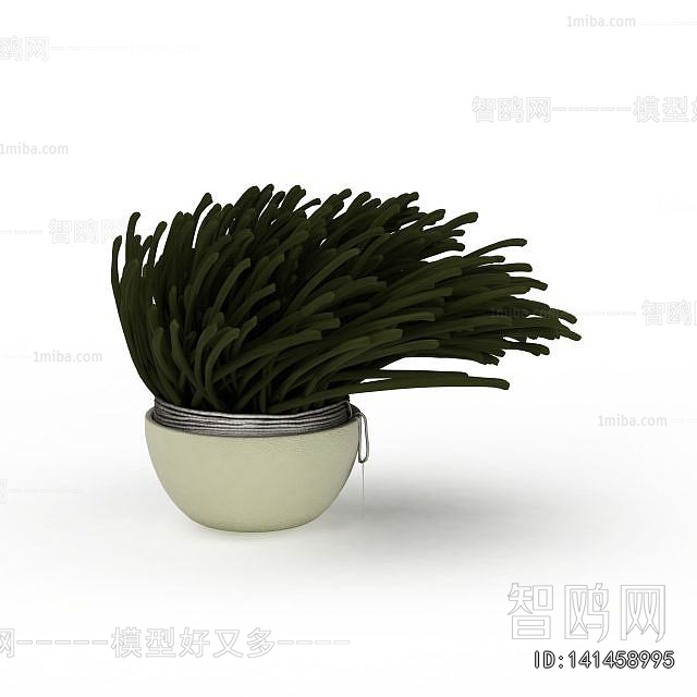 Modern Potted Green Plant