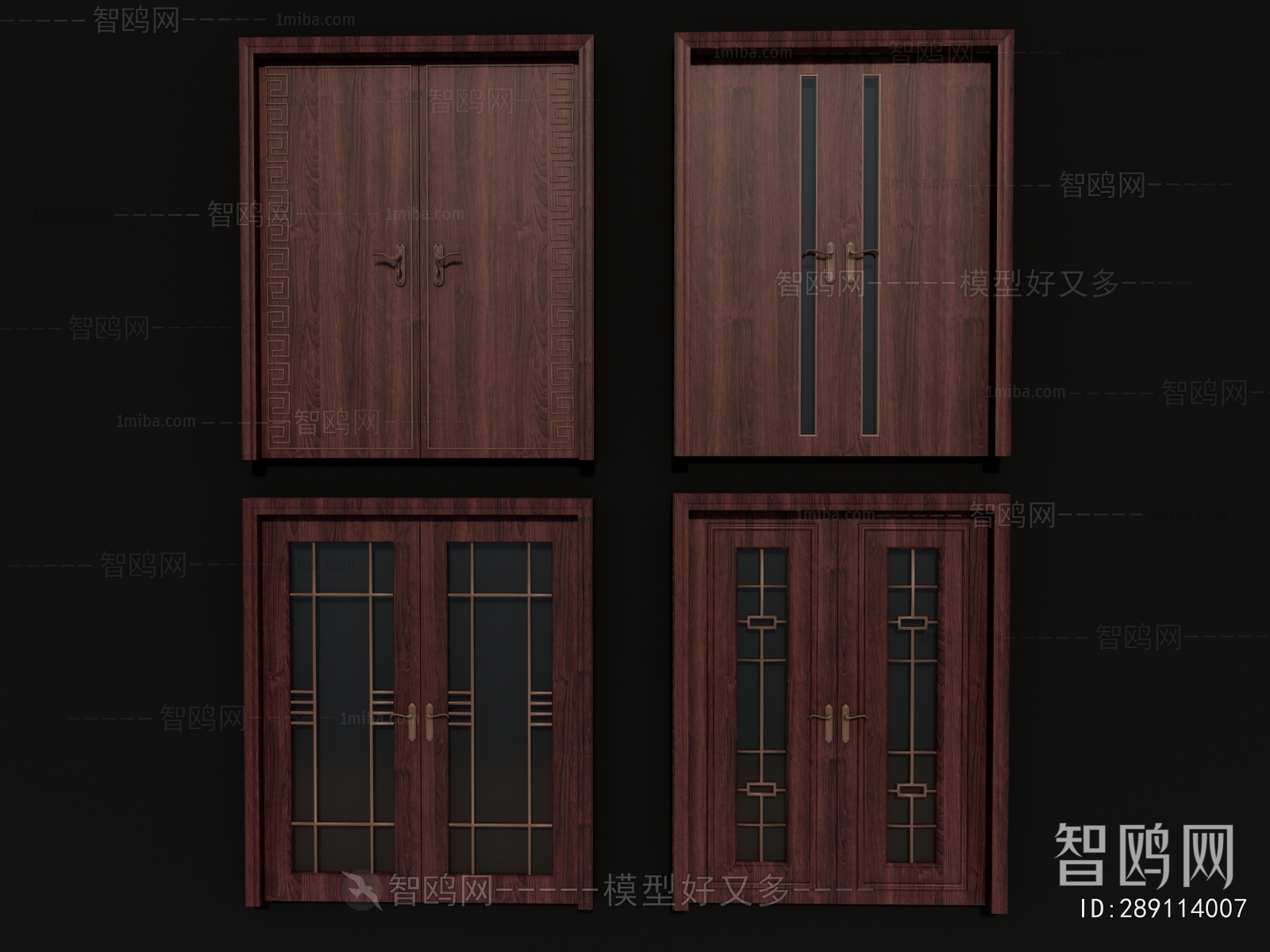 New Chinese Style Double Door