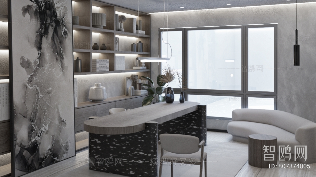 Wabi-sabi Style Study Space