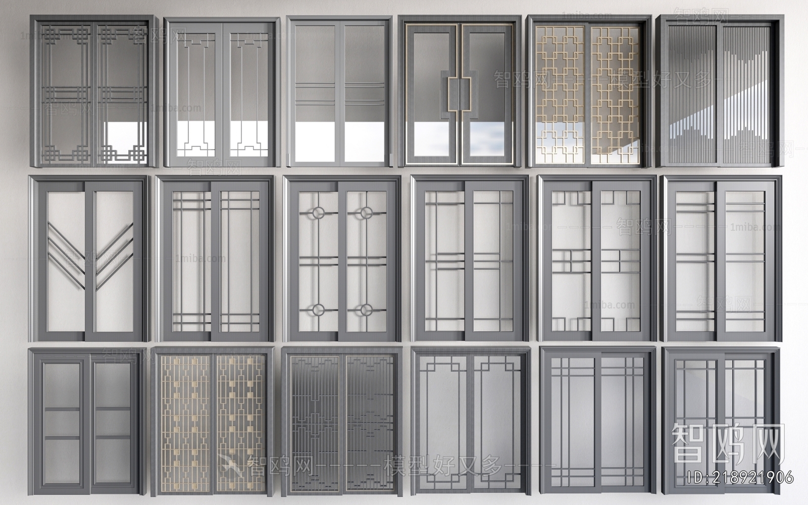 New Chinese Style Sliding Door