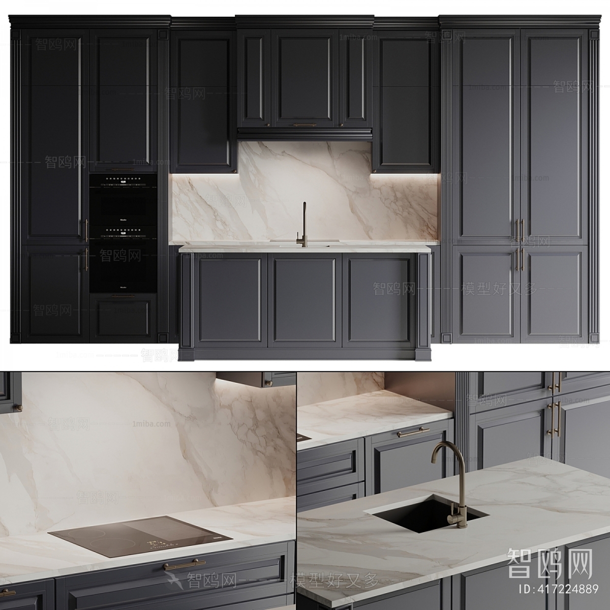 Simple European Style Kitchen Cabinet