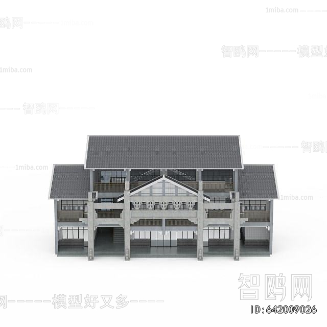 New Chinese Style Appearance Of Commercial Building