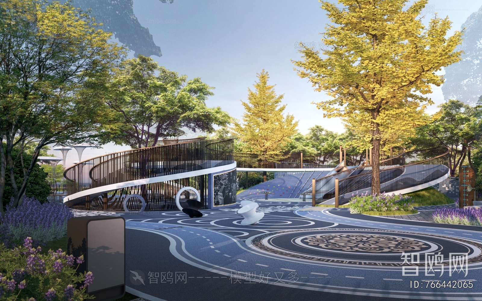 Modern Park Landscape