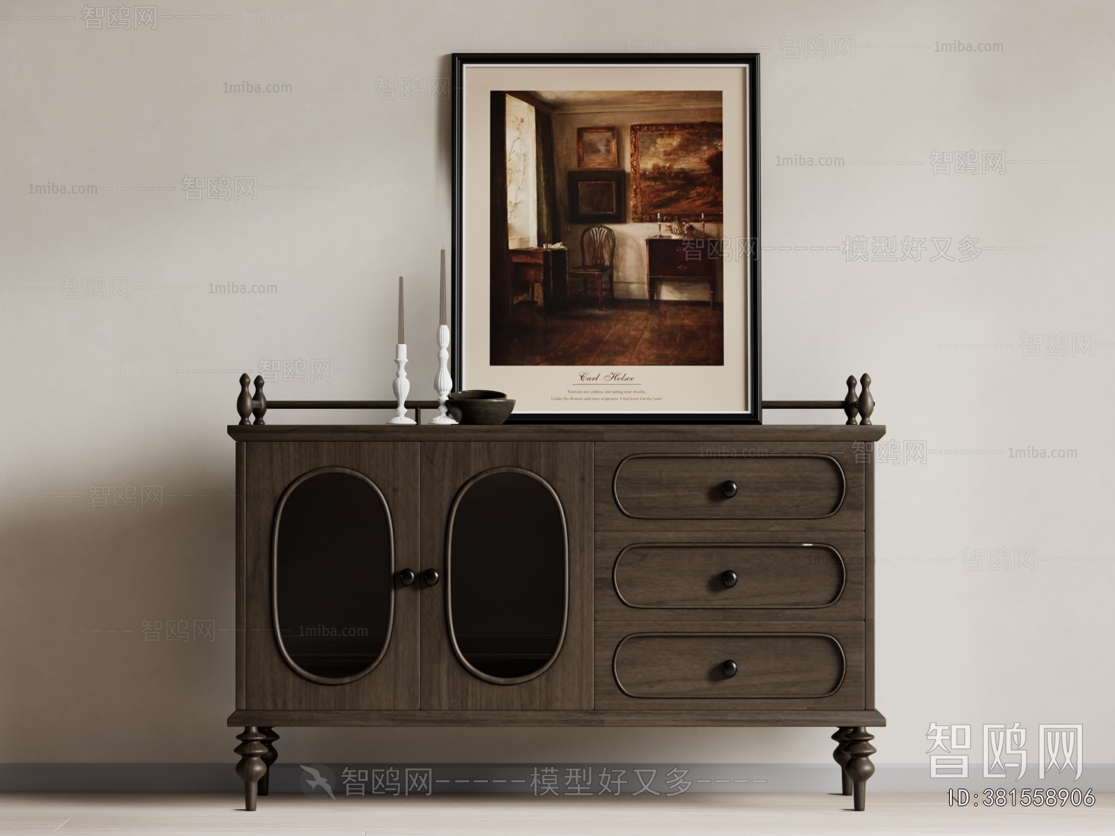 French Style Side Cabinet