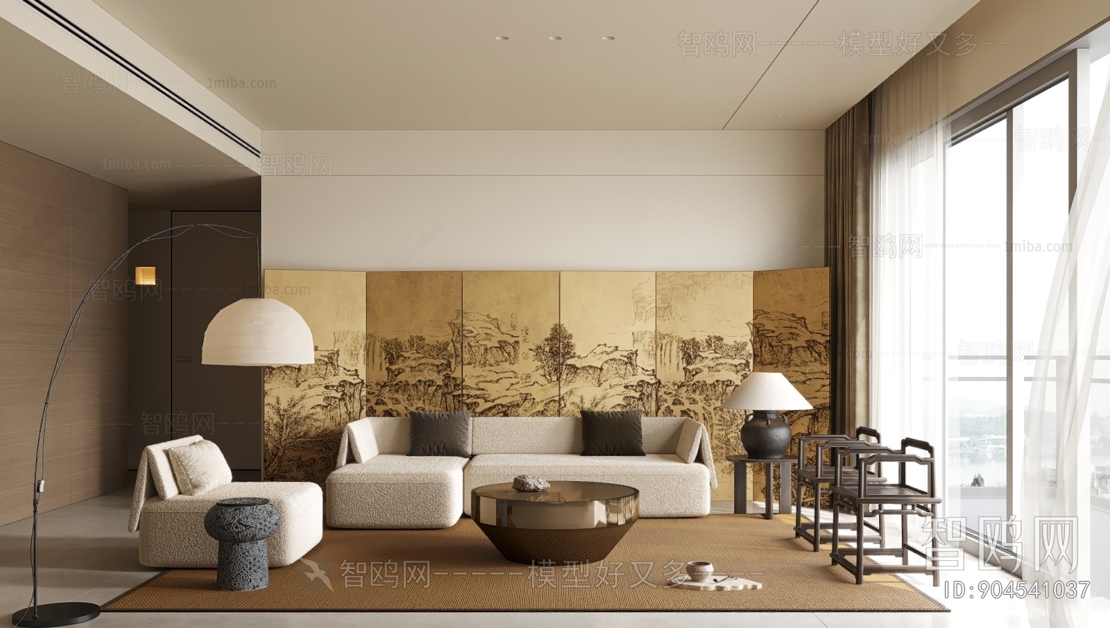 New Chinese Style A Living Room