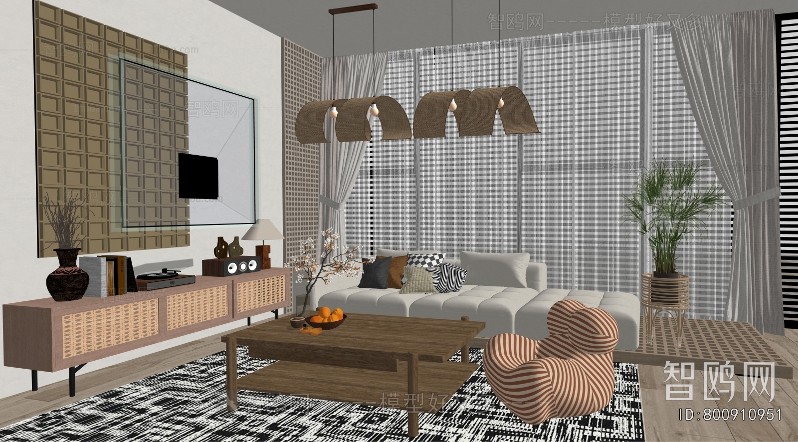 Wabi-sabi Style A Living Room