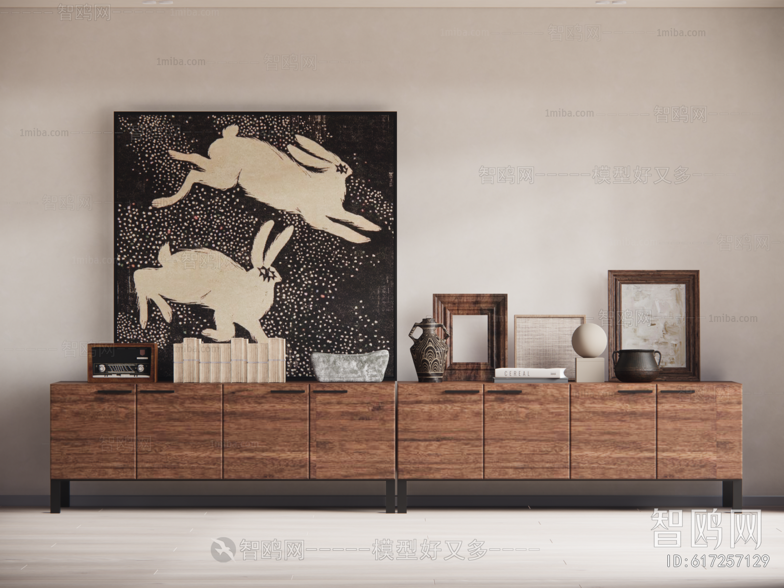 Wabi-sabi Style Side Cabinet