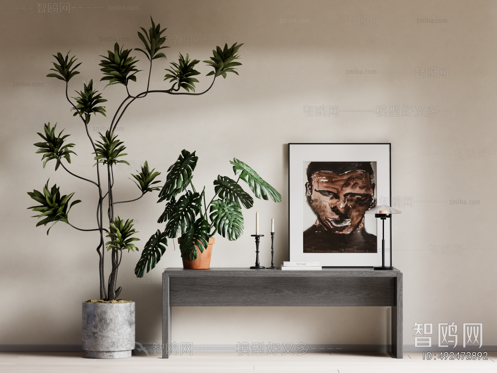 Modern Ground Green Plant Potted Plants