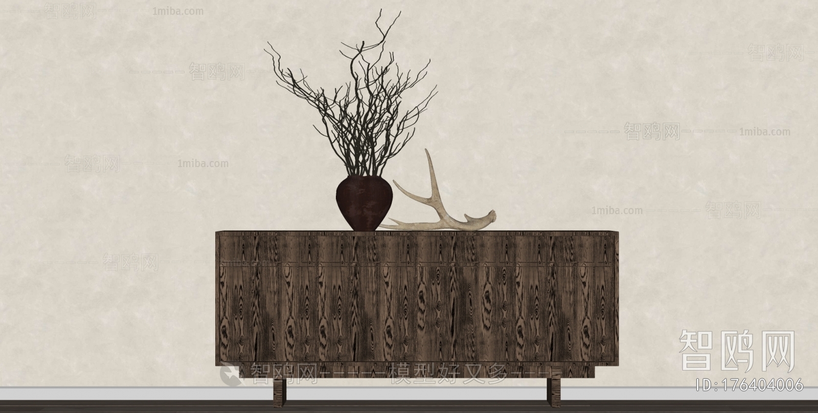 Wabi-sabi Style Side Cabinet