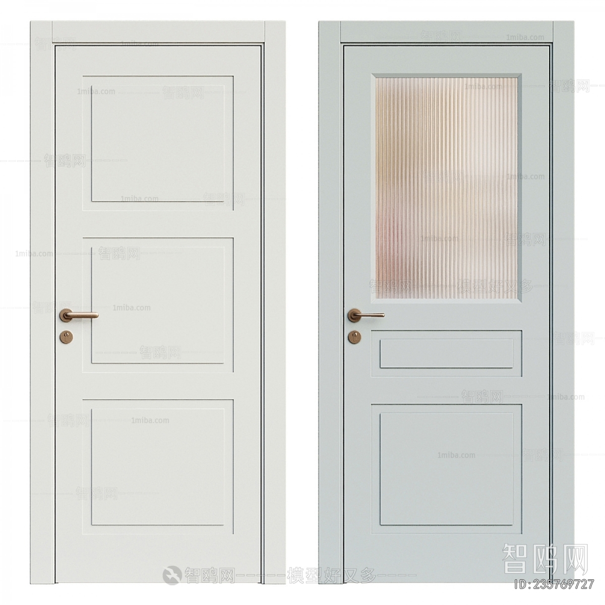 Simple European Style Single Door