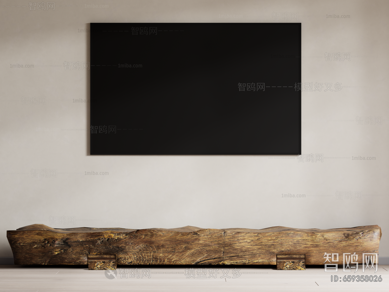 Wabi-sabi Style TV Cabinet